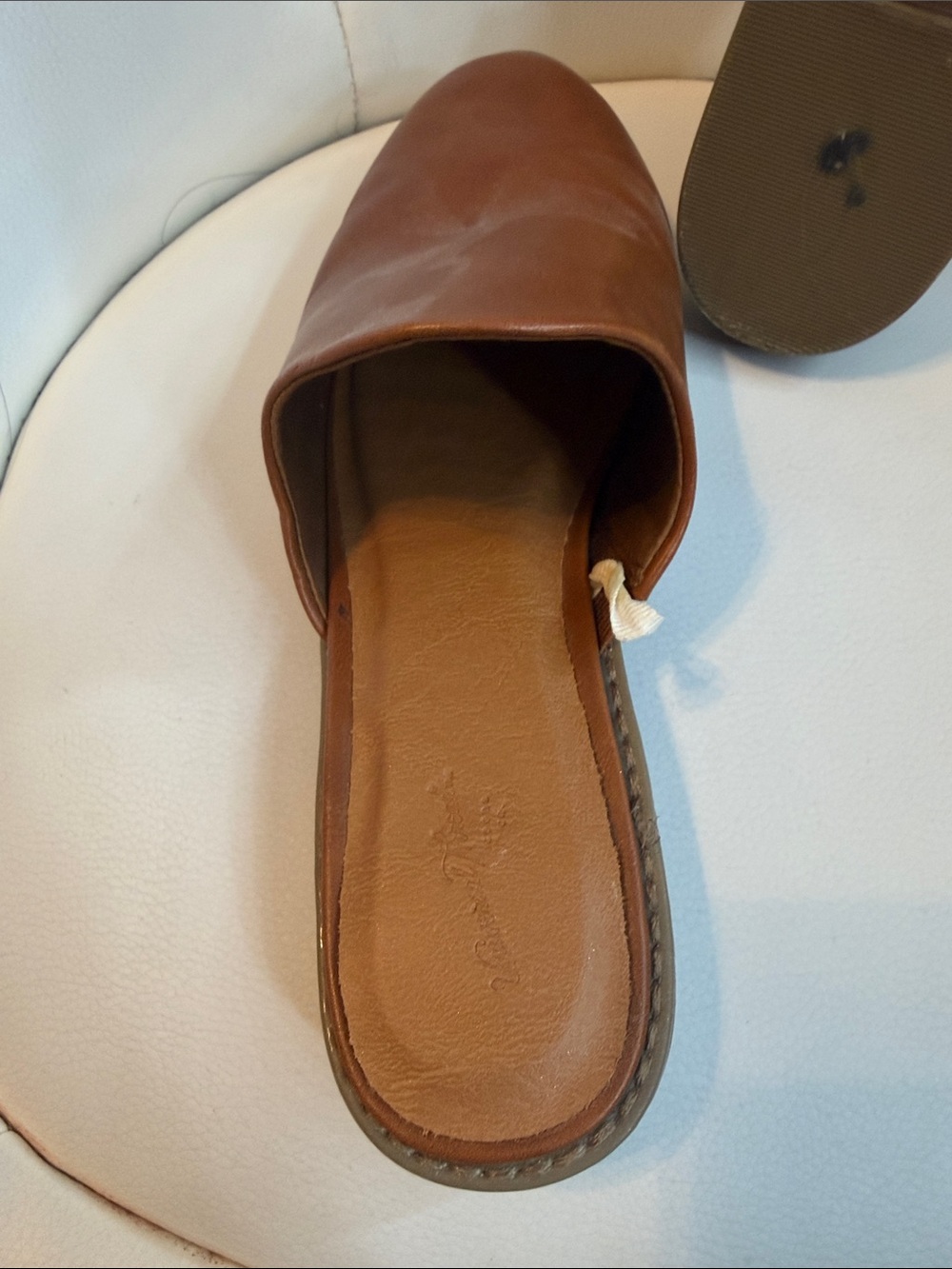 Universal Thread Brown Leather Slip-On Mules - Picture 3 of 5